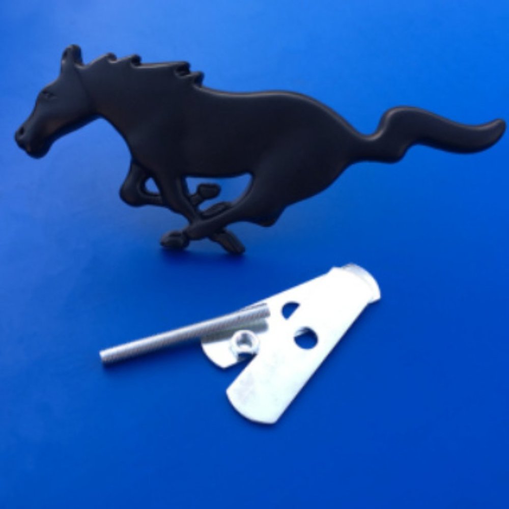 Black  Ford Mustang Running Horse Metal  Pony Shelby GT Hood Trunk Emble…